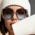 Damen oversized Designer-Sonnenbrille mit einzigartigem Rahmen Brehn