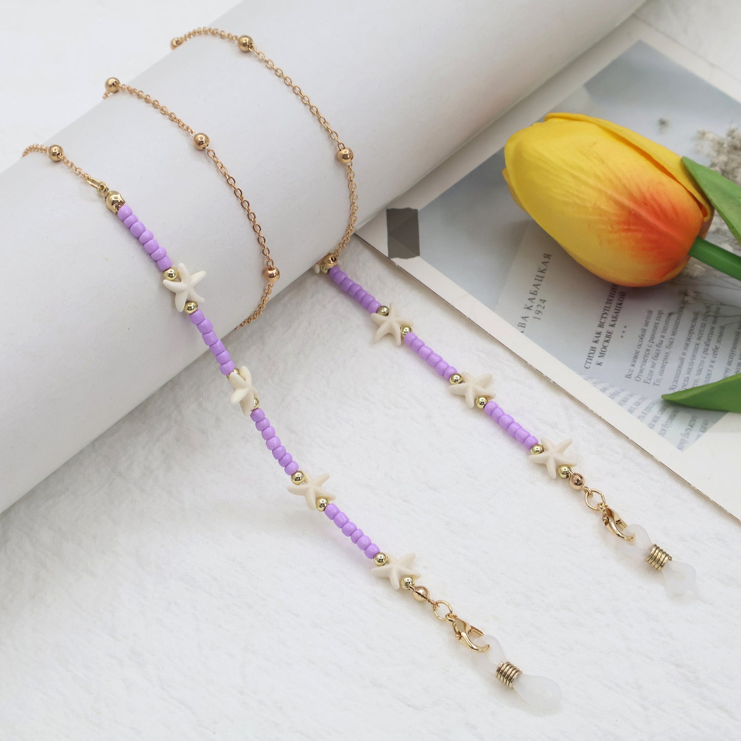 Strand-inspirierte Perlen-Brillenband Brehn