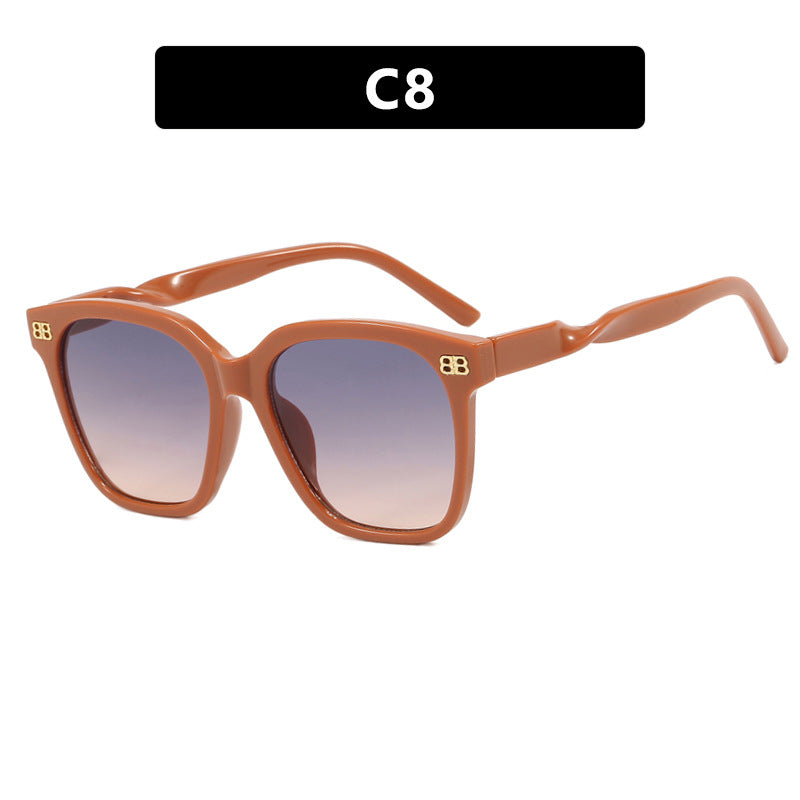 Damen quadratische Sonnenbrille mit eleganter Rahmenstruktur und UV-Schutz Brehn
