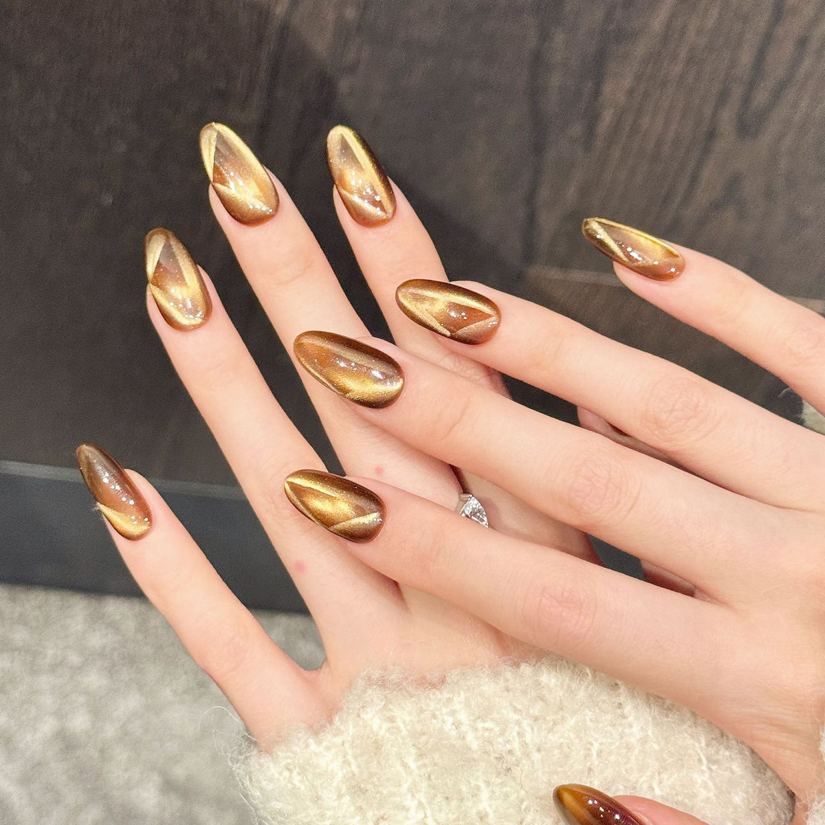Künstlerisches Glamour Press-On Nagelset