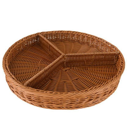 Artisan Woven Round Storage Tray Brehn