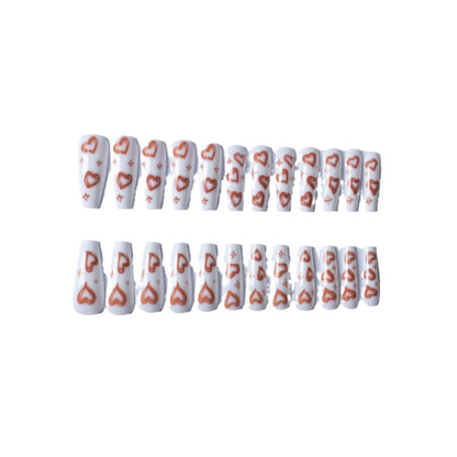 Romantisches Herzmuster-Nagelkunst-Set