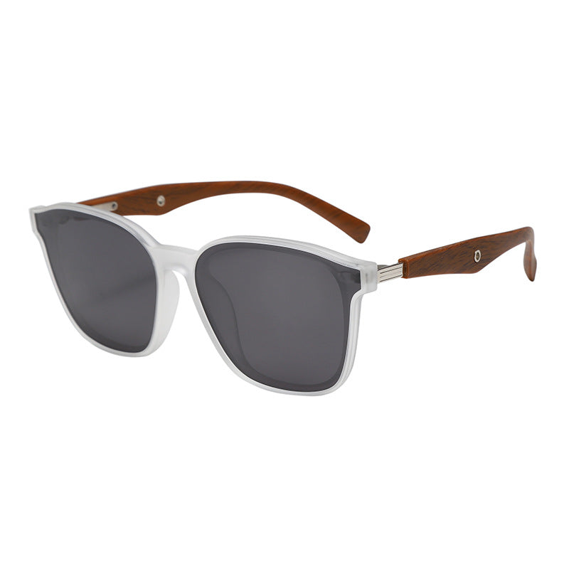 Damen stilvolle oversized Sonnenbrille mit hölzernen Akzenten Brehn