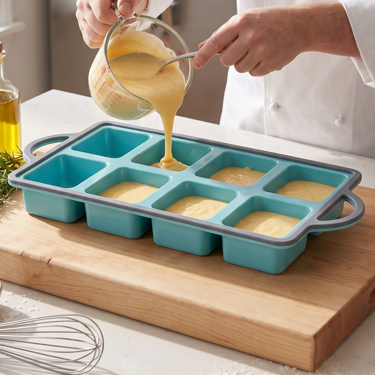 Multifunktionale Backform Aus Silikon mit Tragegriffen Brehn