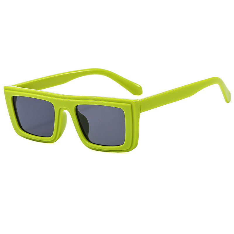 Damen modische quadratische Sonnenbrille mit breitem Rahmen und polarisierten Gläsern Brehn