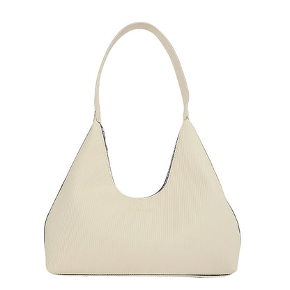 WoTexturiertes geripptes Hobo-Handtasche Brehn