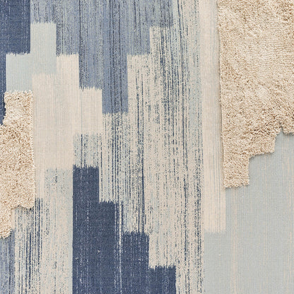 Moderner gewebter Wohnzimmer-Teppich mit abstrakter Struktur und getufteten Hochflor-Akzenten Brehn