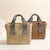 Damen Handtasche aus geflochtenem Naturmaterial mit modischem Detail Brehn
