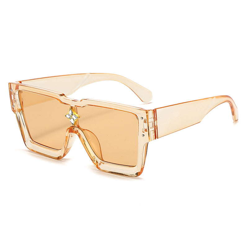 Fetzig geometrische Sonnenbrille