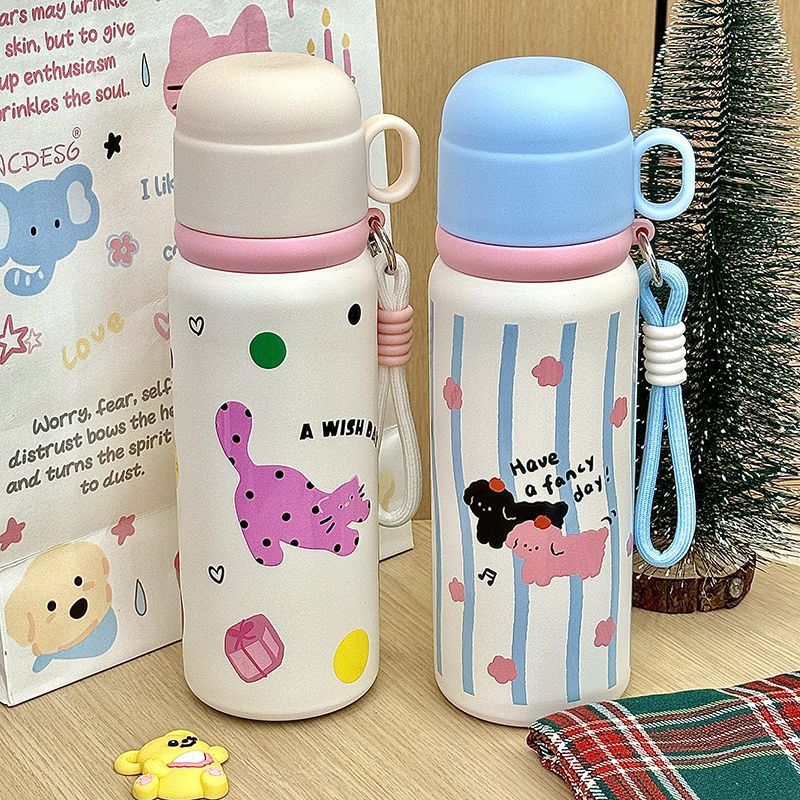 Damen Isolierflasche mit fröhlichem Punktemuster Brehn