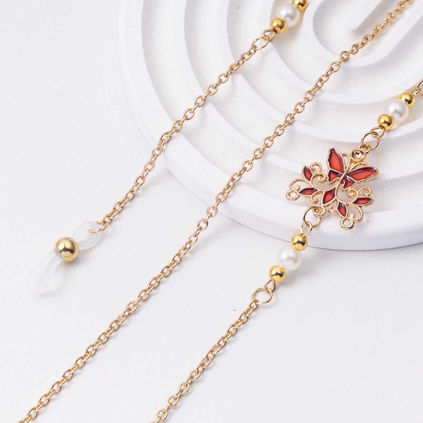 Elegante florale Brillen Kette Brehn