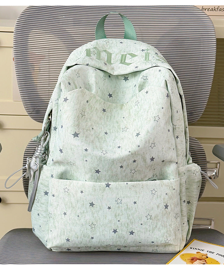 Stern-gedruckter Multi-Taschen-Schulrucksack