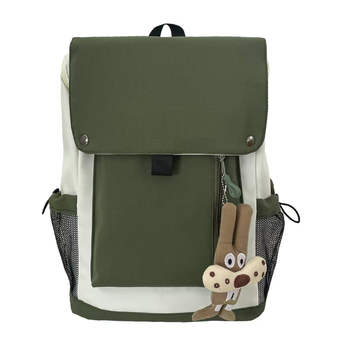 Rucksack mit Funktionalem Design und Niedlichem Plüschanhänger Brehn