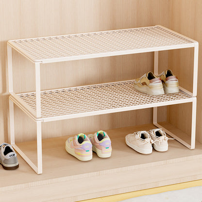 Verstellbarer erweiterbarer Metal Schuhregal-Organizer