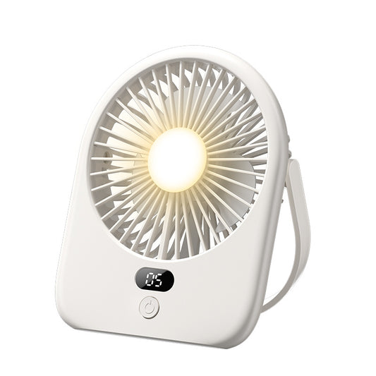 Unisex wiederaufladbarer LED Schreibtischventilator mit digitaler Anzeige Brehn