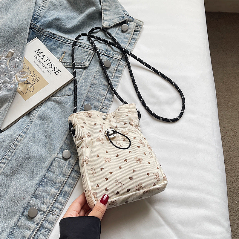 Lässige Durchzugs-Mini-Crossbody-Tasche