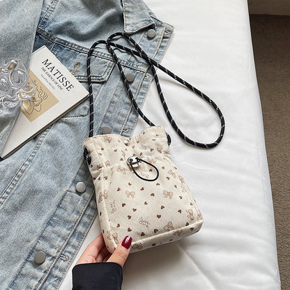 Lässige Durchzugs-Mini-Crossbody-Tasche