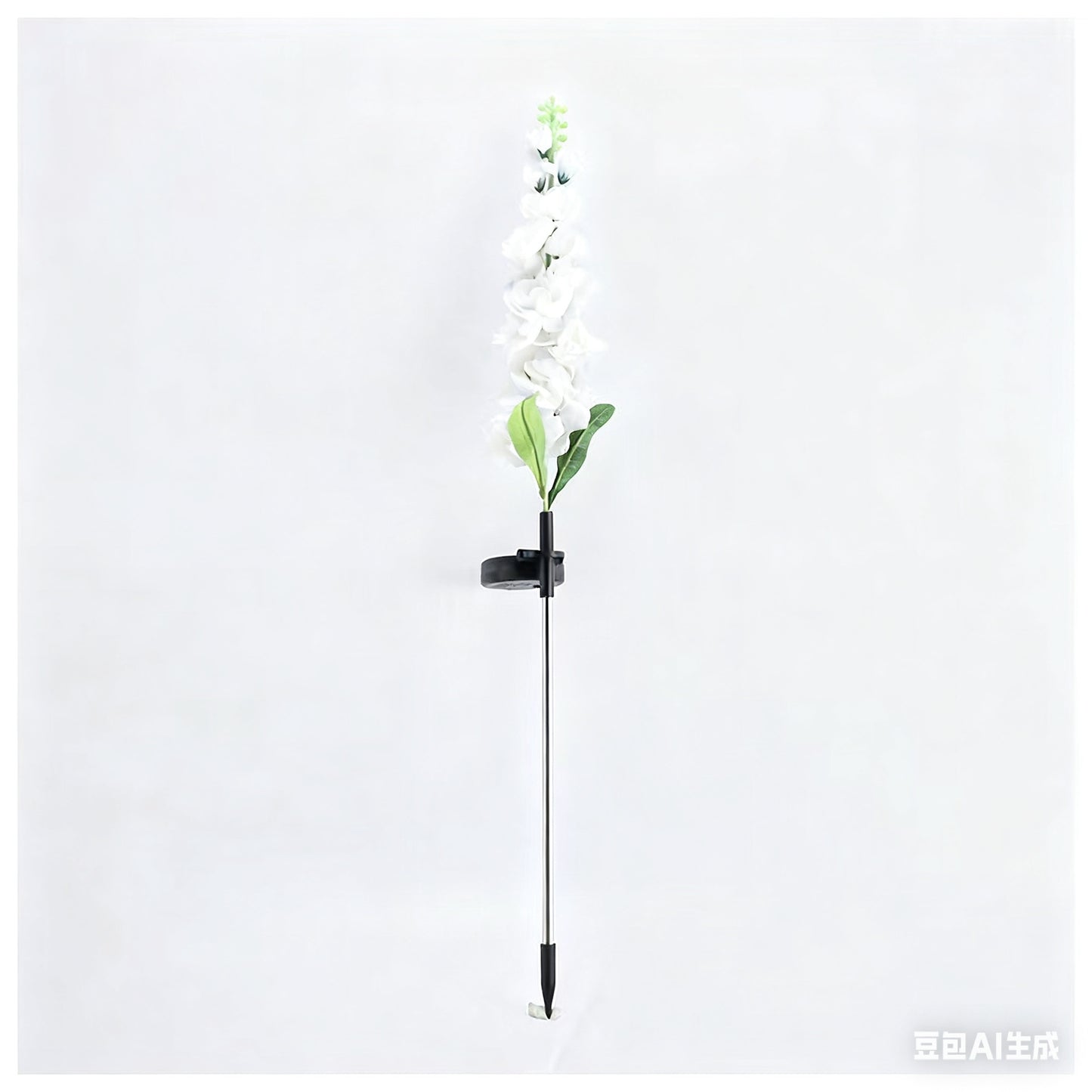 Großer künstlicher Delphinium-Blumenstecker mit verstellbarem Metall-Erdbodenstift und abnehmbarer Klemme Brehn