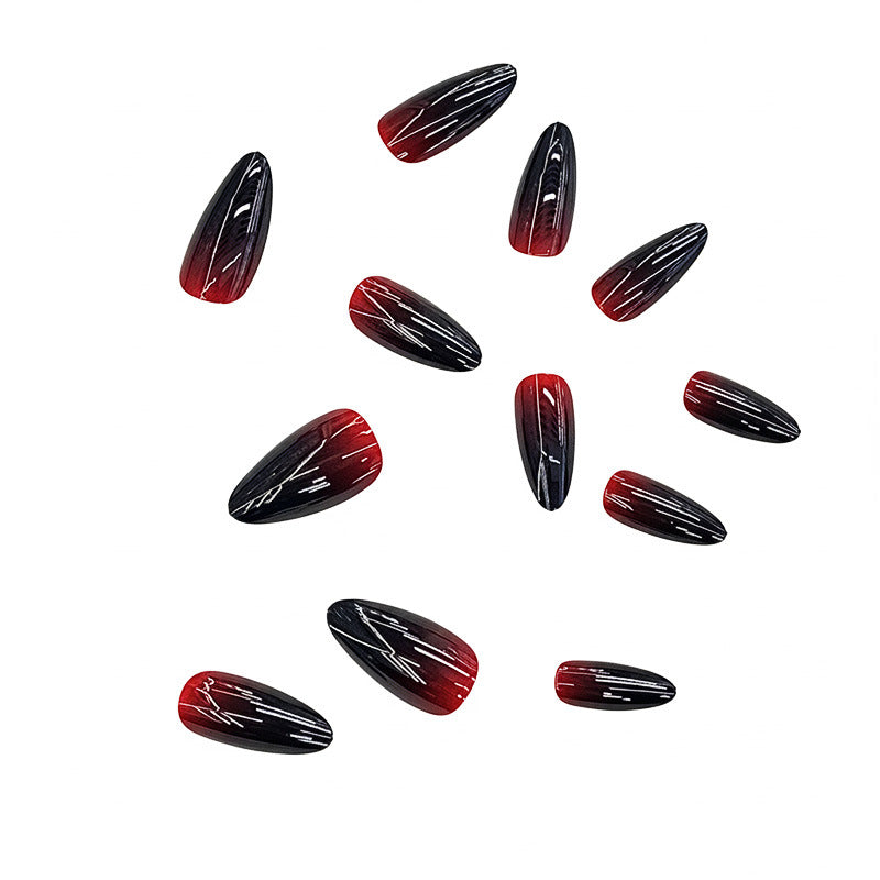 Ombre Glänzende Stiletto Press-On Nägel Brehn