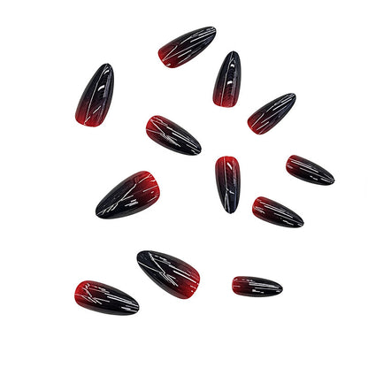 Ombre Glänzende Stiletto Press-On Nägel Brehn