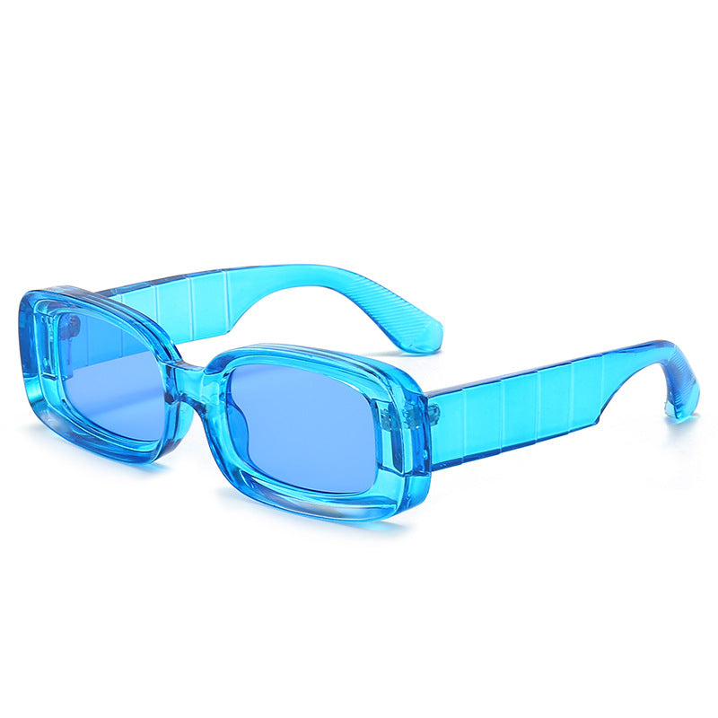 Damen Quadratische Sonnenbrille mit transparentem Rahmen Brehn