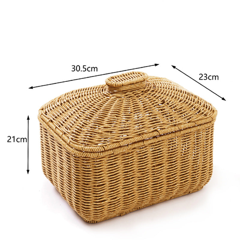 Woven Storage Container with Lid Brehn
