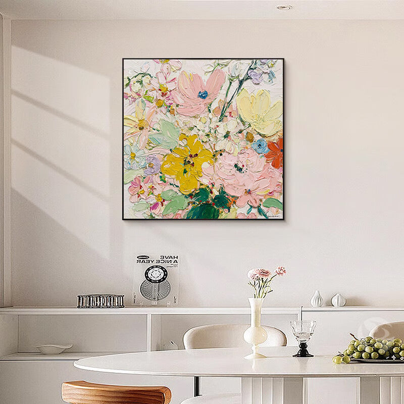 Lebendige florale Leinwandkunst