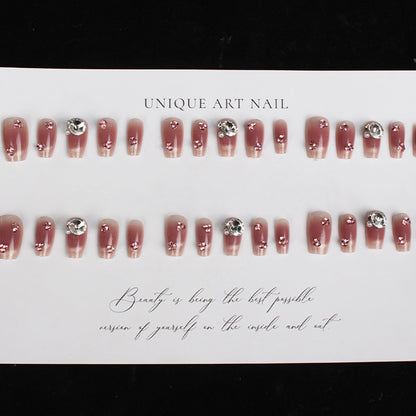 Rhinestone-verziertes Press-On-Nagelkunst-Set Brehn