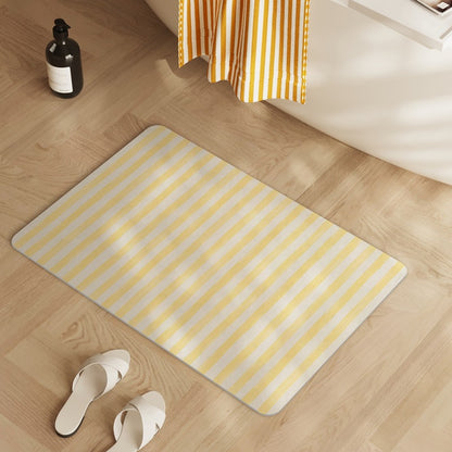 Stylische gestreifte Badematte