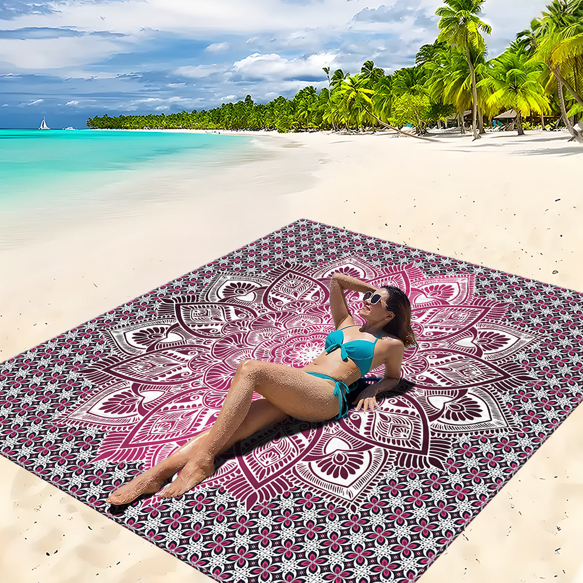 Mandala Design Strandmatte Brehn