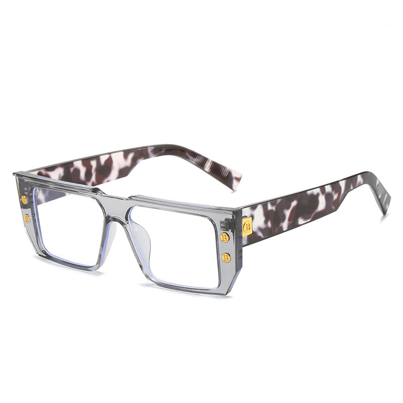 Damen modische klare Brille mit goldenen Akzenten Brehn