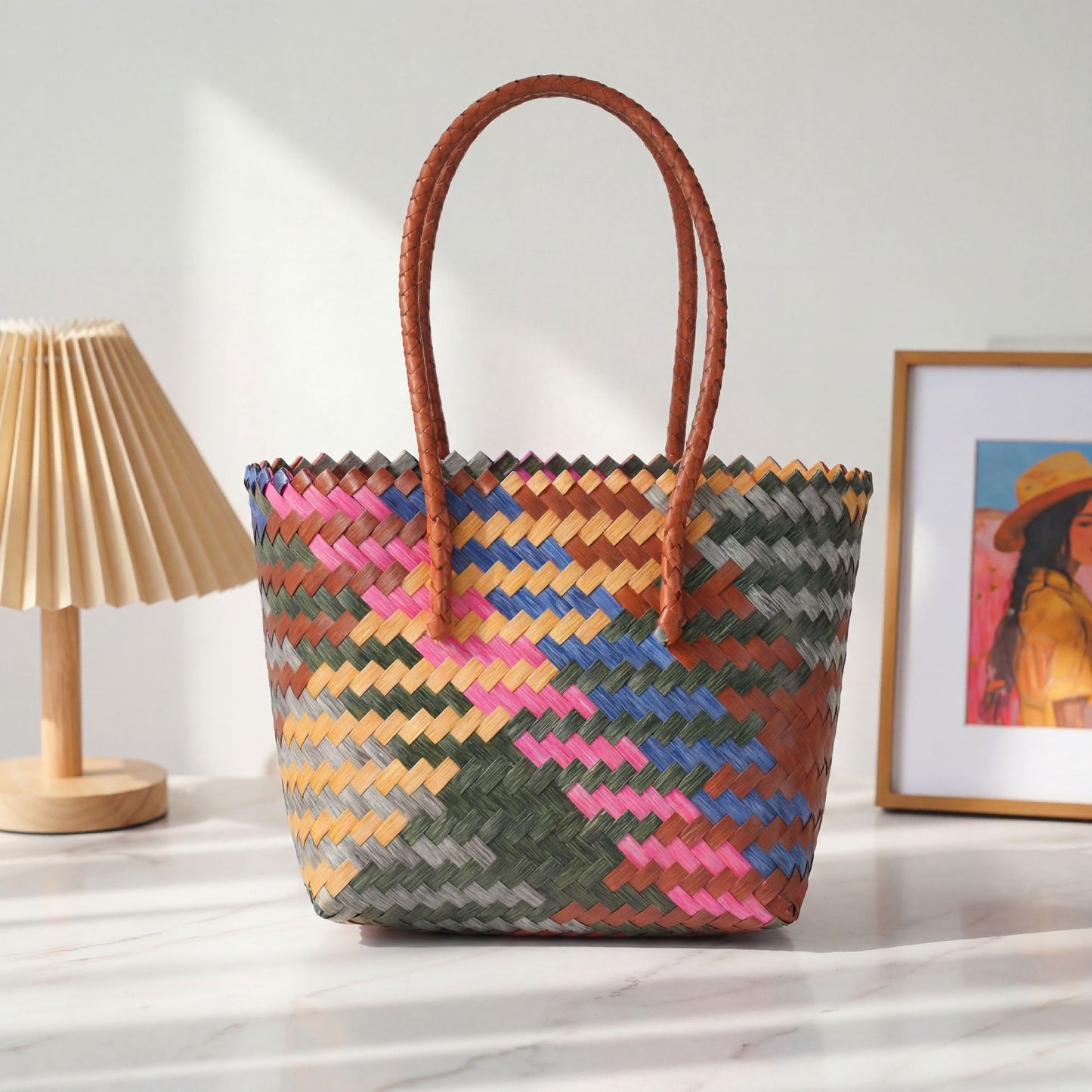 Handtasche Aus Geflochtenem Material Brehn