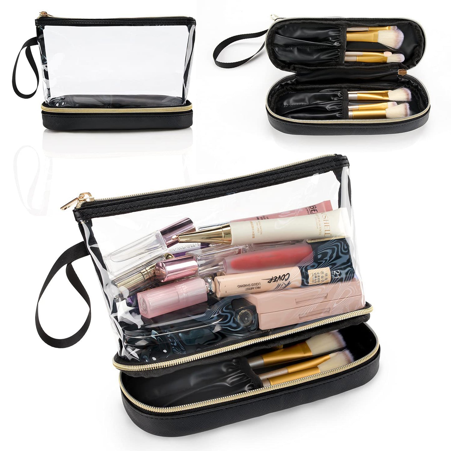 Kosmetik-Organizer-Tasche mit Durchsichtigen Fächern Brehn