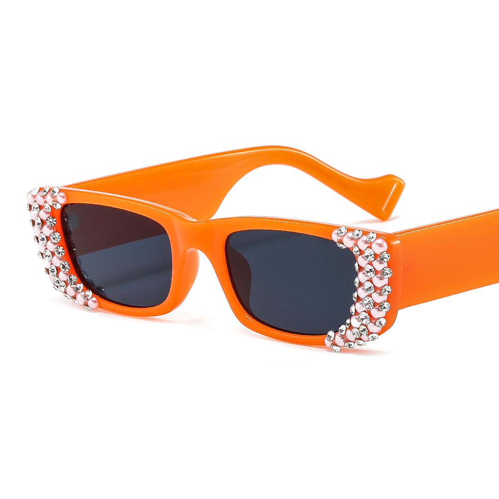 Damen extravagante Schmuckstein-Sonnenbrille Brehn