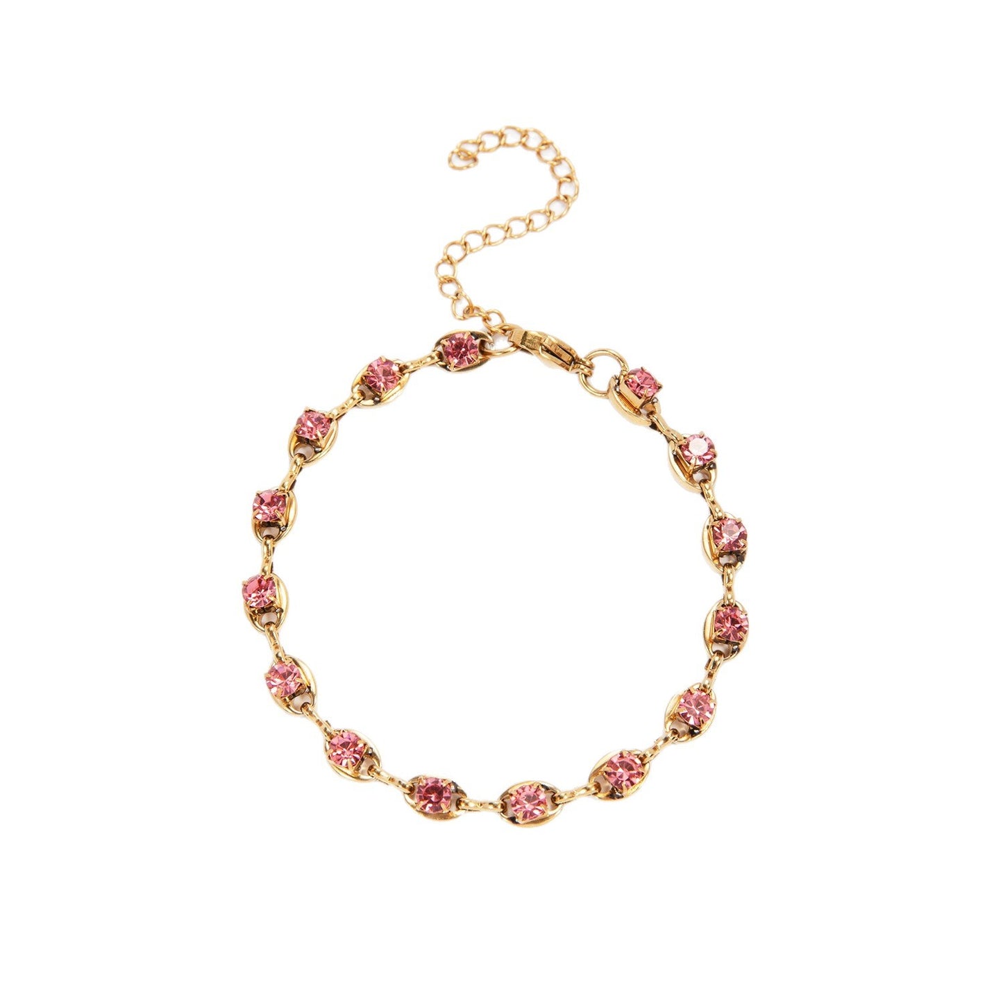 Eleganter Edelstein Akzent Link Armband Brehn