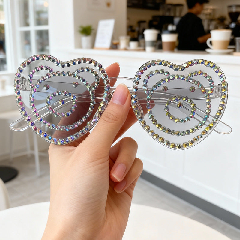 Herzförmige Strass-Sonnenbrille Brehn