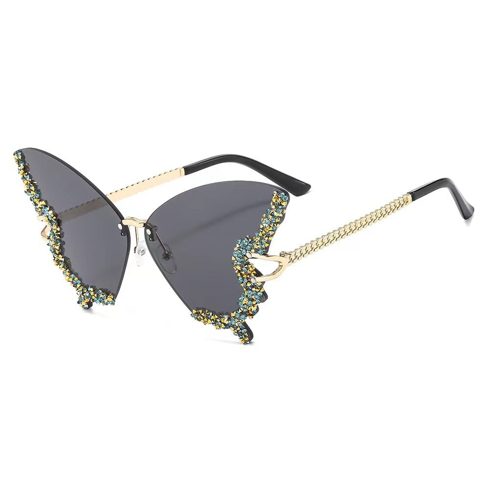 Damen extravagante Flügel-Sonnenbrille Brehn