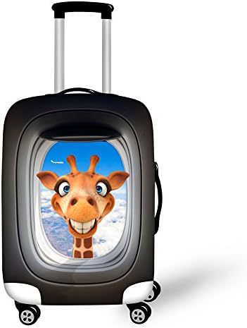 Unisex nan elastische Kofferhülle mit Pferde- und Sonnenblumenmotiv, dehnbarer Stretchschutz für Hartschalen-Trolley mit Reißverschluss Brehn