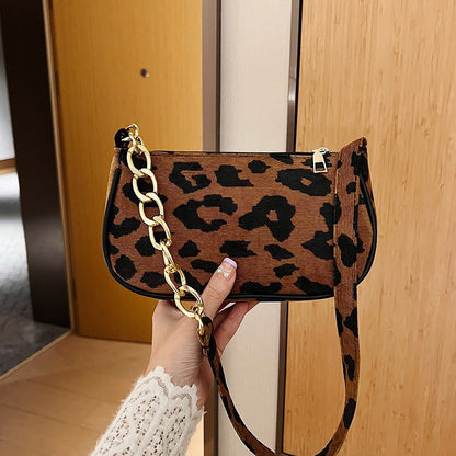 Leoparden-Print Umhängetasche
