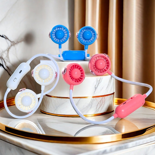 Damen tragbarer Nackenventilator mit flexibler Halterung und leistungsstarker Luftzirkulation Brehn