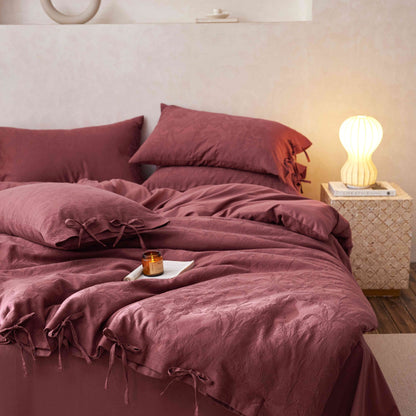 Luxus Jacquard Knotenverschluss Bettwäsche Set