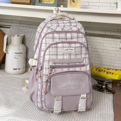 Stylische Karomuster-Rucksack Brehn