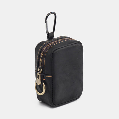 Leder Reißverschluss Schlüsselanhänger Tasche