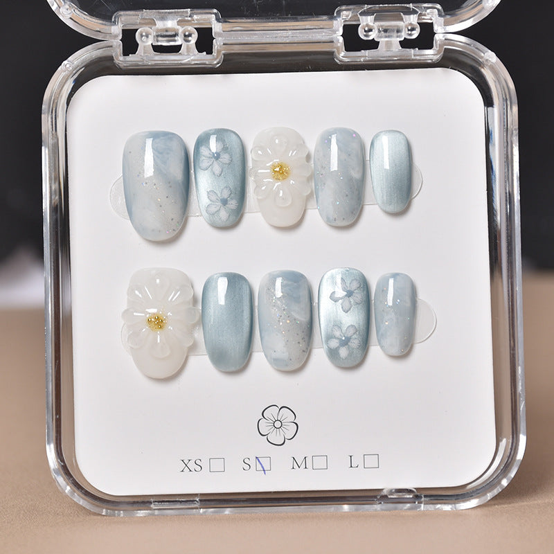 Dekorativer Floral Press-On Nagelset Brehn