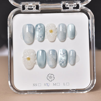 Dekorativer Floral Press-On Nagelset Brehn
