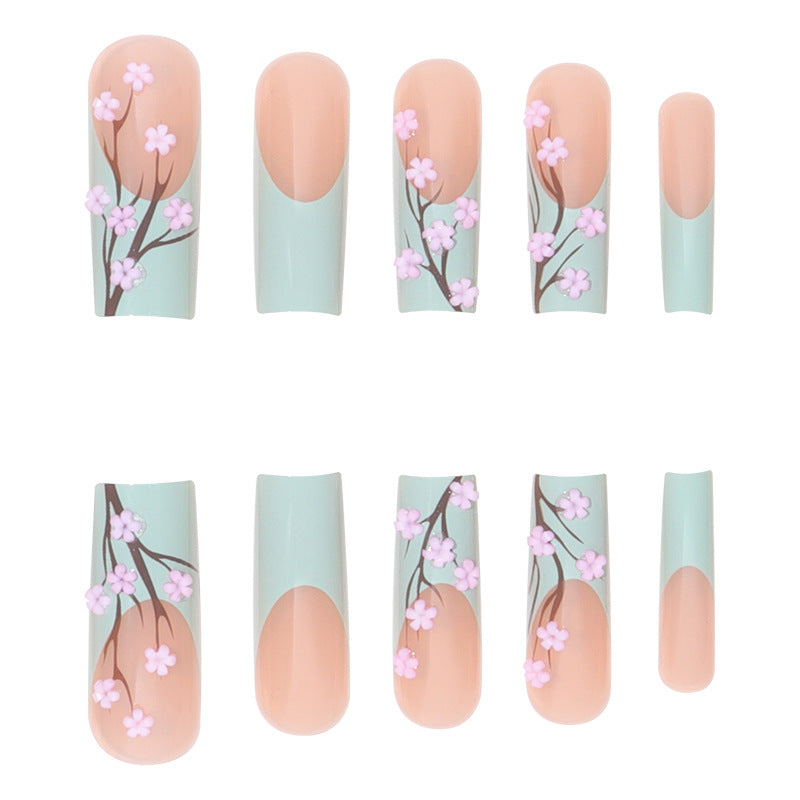 Floral Blossom Stiletto Press-On Nails Brehn