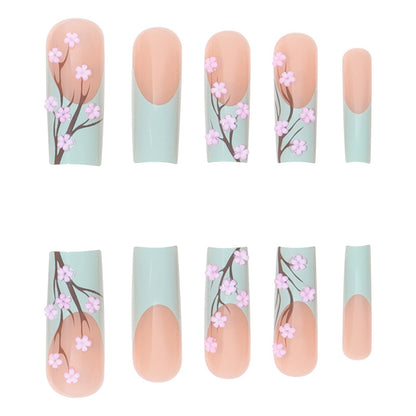 Floral Blossom Stiletto Press-On Nails Brehn