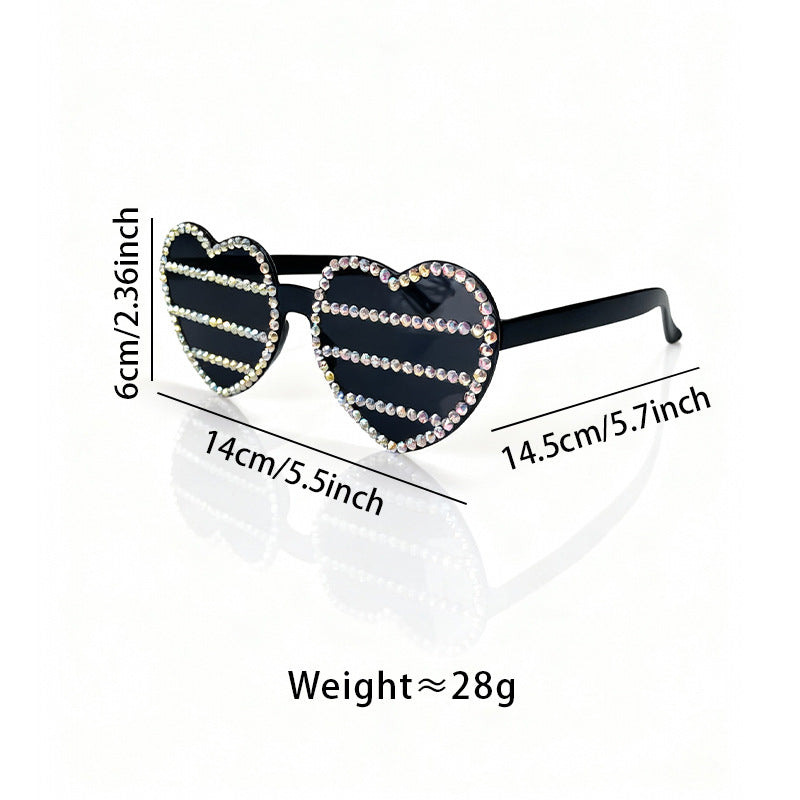 Dekorative Strass-verschönerte herzförmige Sonnenbrille Brehn 1787141270