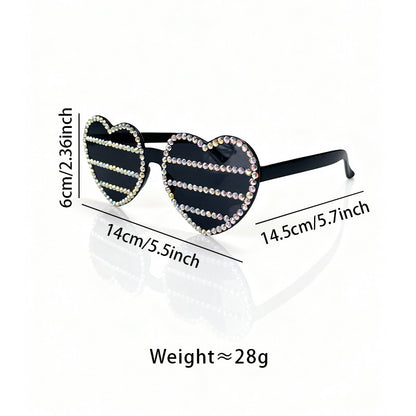 Dekorative Strass-verschönerte herzförmige Sonnenbrille Brehn 1787141270