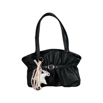 Stylische weiche Lederhandtasche mit Zubehör